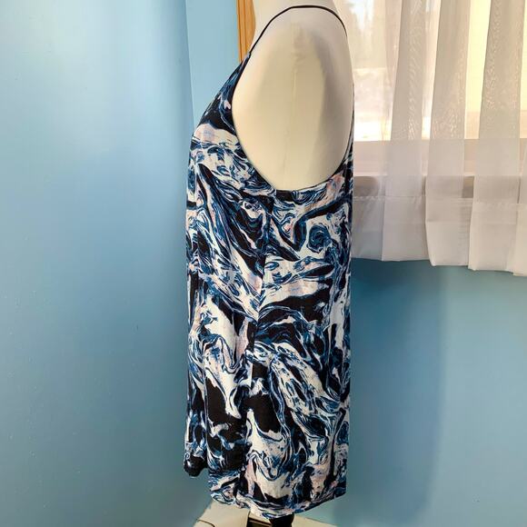 Urban Outfitters Silence + Noise Blue Marbled Dress Size Medium - Picture 4 of 8